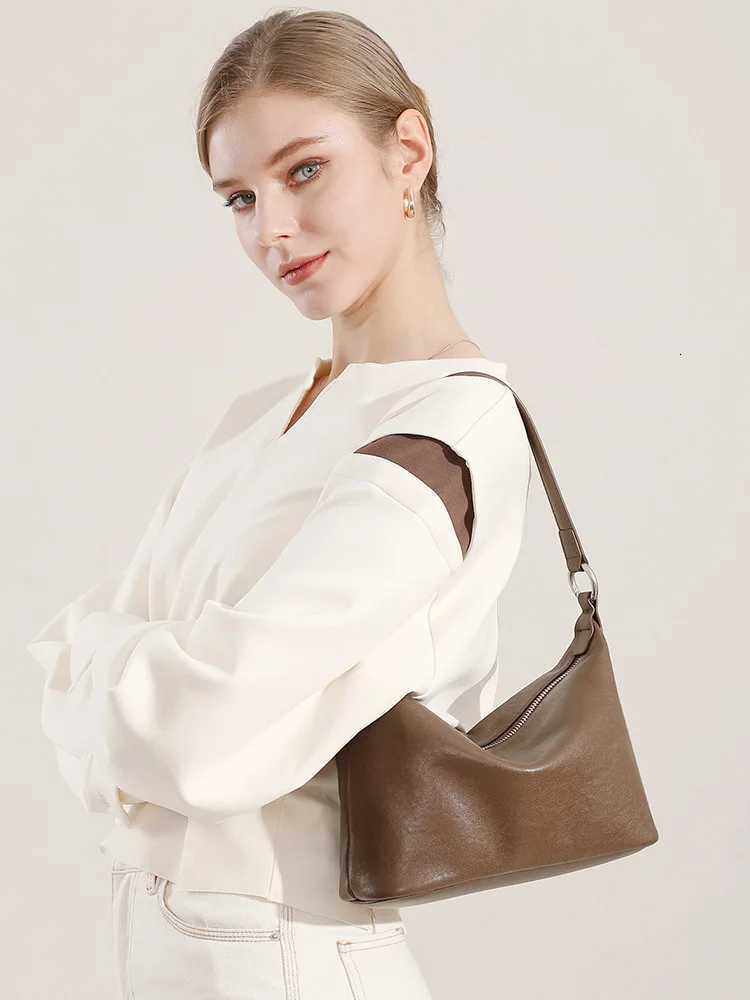 YANATARI Soft leather Dumpling bag leather bag Soft Leather Large Capacity minimalist Crossbody bag women female luxury FashionW251118