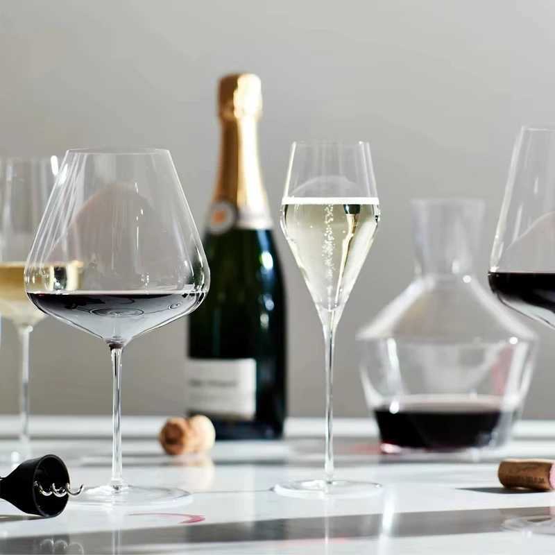 High end banquet crystal glass handmade wine glass ultra-thin craftsmanship perfect and flawless Zalto style ics coastersT250418