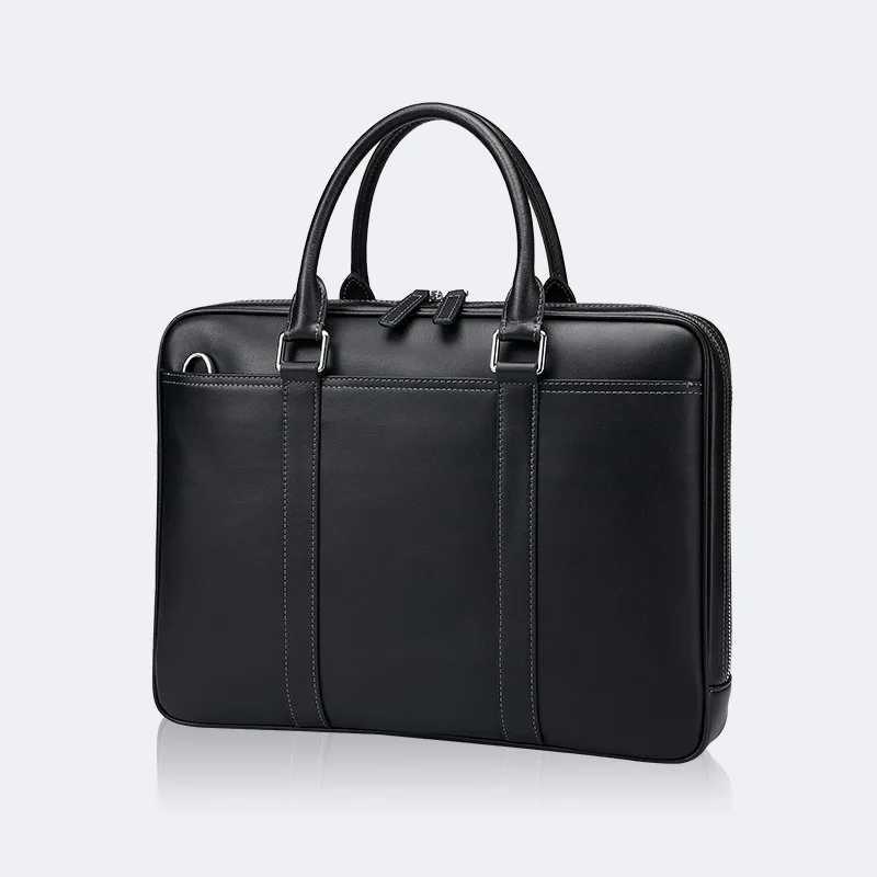 Leather mens laptop bag mens business handbag casual large capacity briefcase simple one shoulder cross body handbag Z250418