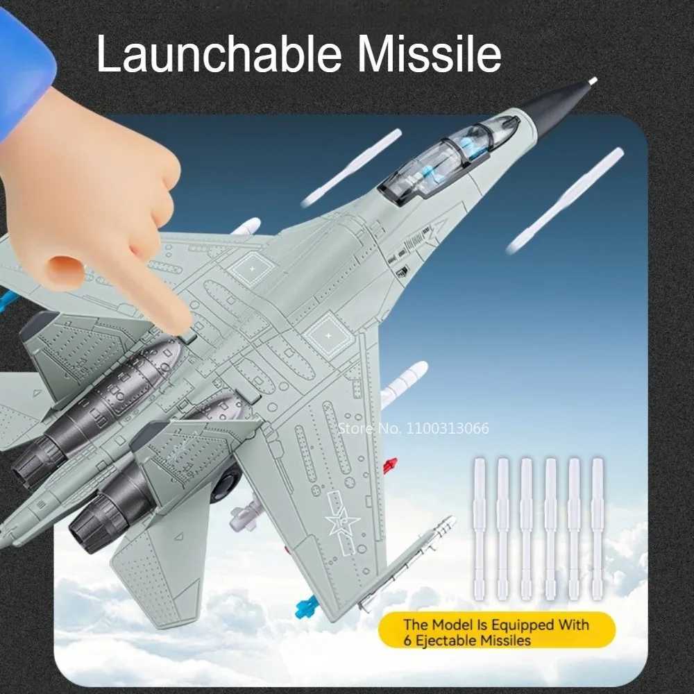 181 Alloy Diecast J-16 Multirole Fighters Miniature Models Toys with Pull Back Light Sound Airplanes for Boys Collection Gifts C251118