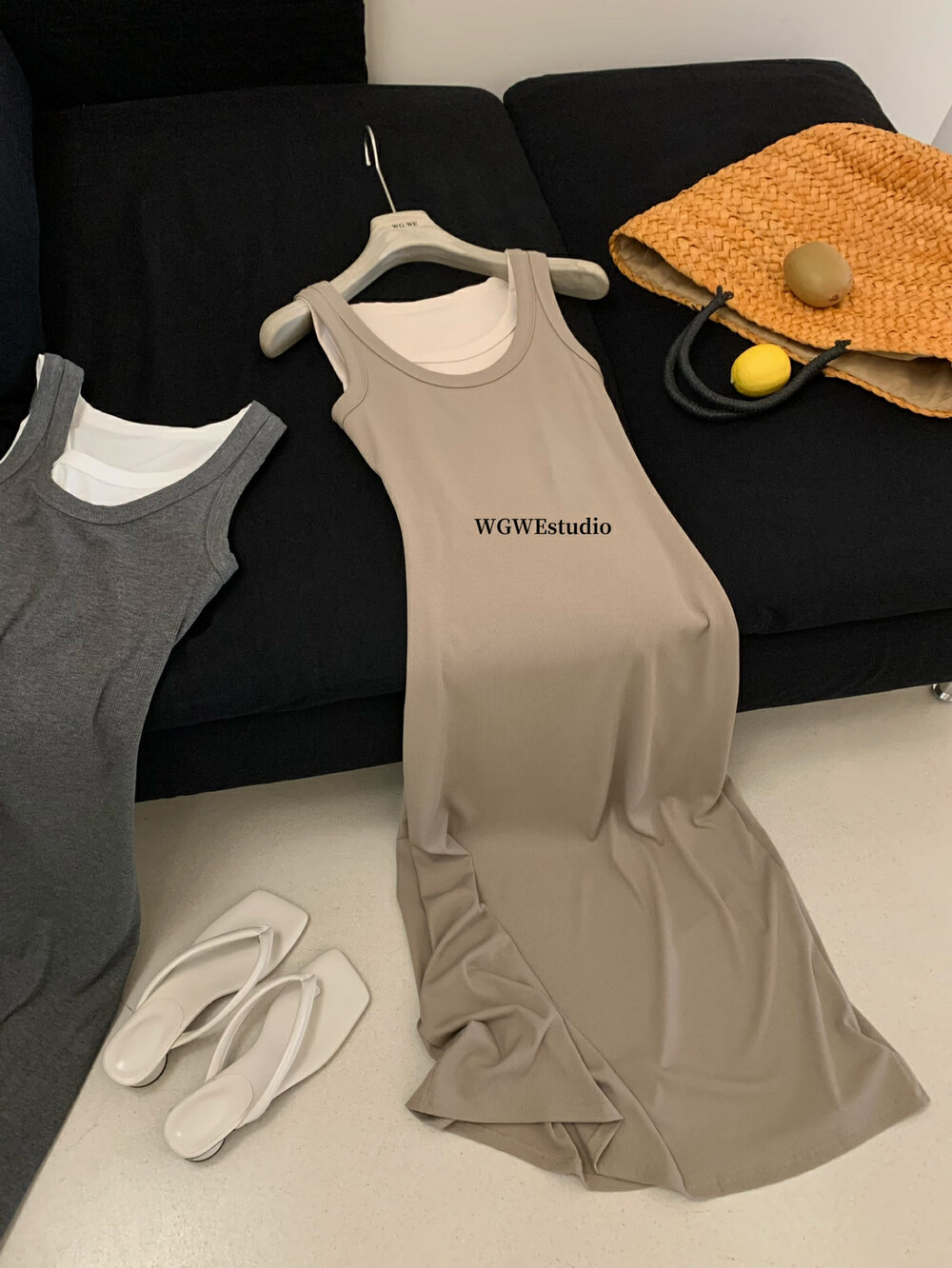 KO6180 High quality high-end wear two-piece suit knitted sweater dress autumn and winter 2023 new
