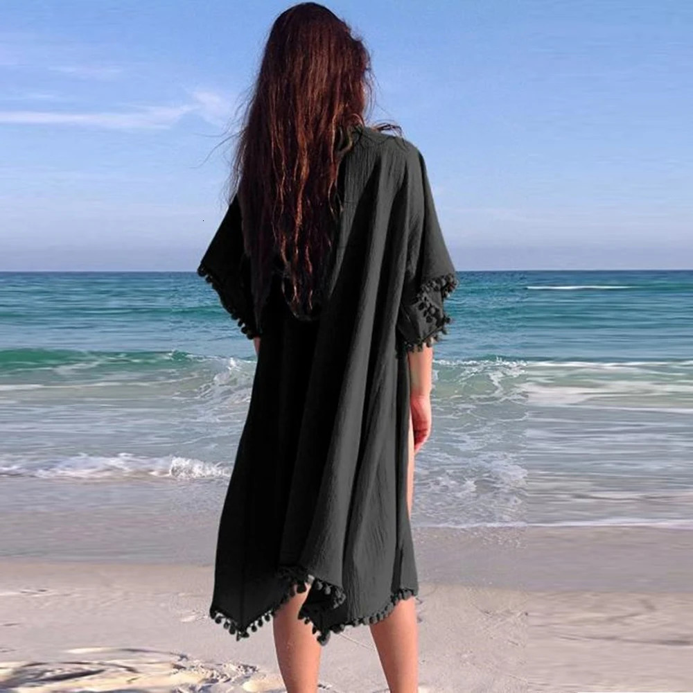 summer cardigan cape 2024 hollow knitted womens beach wear sun protection 250415Z