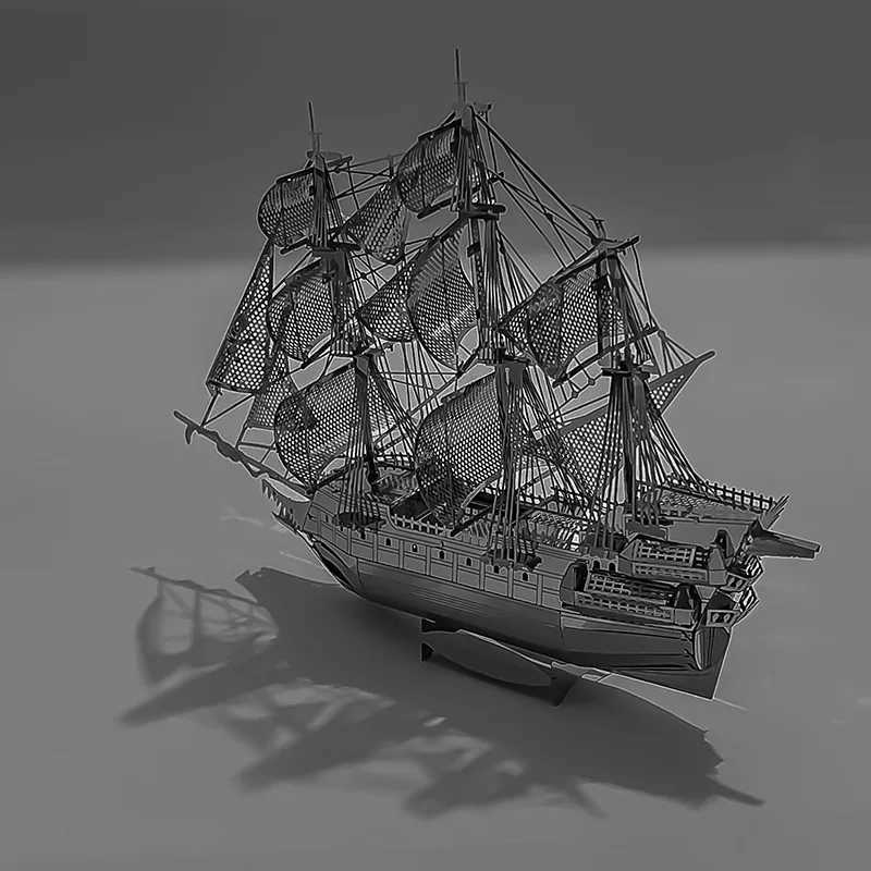 Corsair 3D Metal Puzzle Pirate Boat Assembly Model Laser Cutting Jigsaw Puzzle Toys For Kids Adult C251118