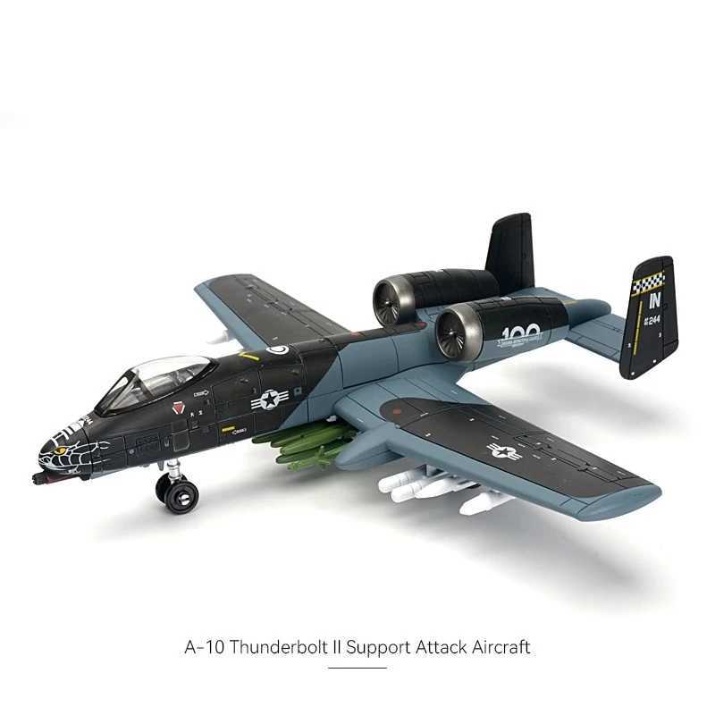 172 Creative Military Series Building Blocks New A-10 Thunderbolt II Support Attack Aircraft Model Toys For Kids Christmas Gift C251118