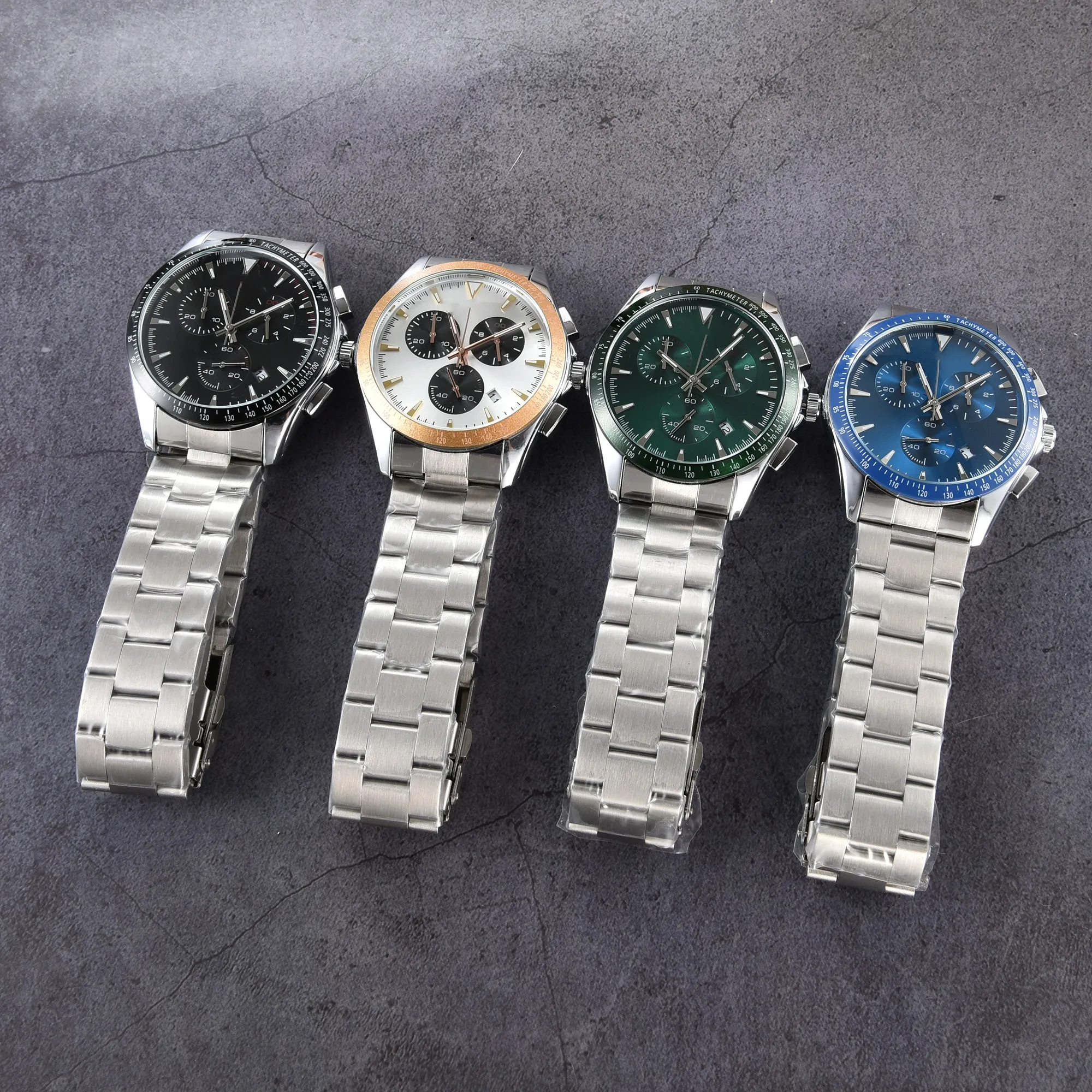 Men's Designer sports waterproof watch stainless steel strap Men's business leisure watch