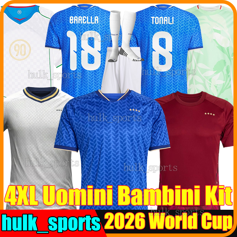 4XL Italy soccer jerseys Italia 2026 World Cup RETEGUI RASPADORI FRATTESI CAMBIASO TONALI DI LORENZO ESPOSITO DIMARCO DONNARUMMA men kids kits sets football shirts