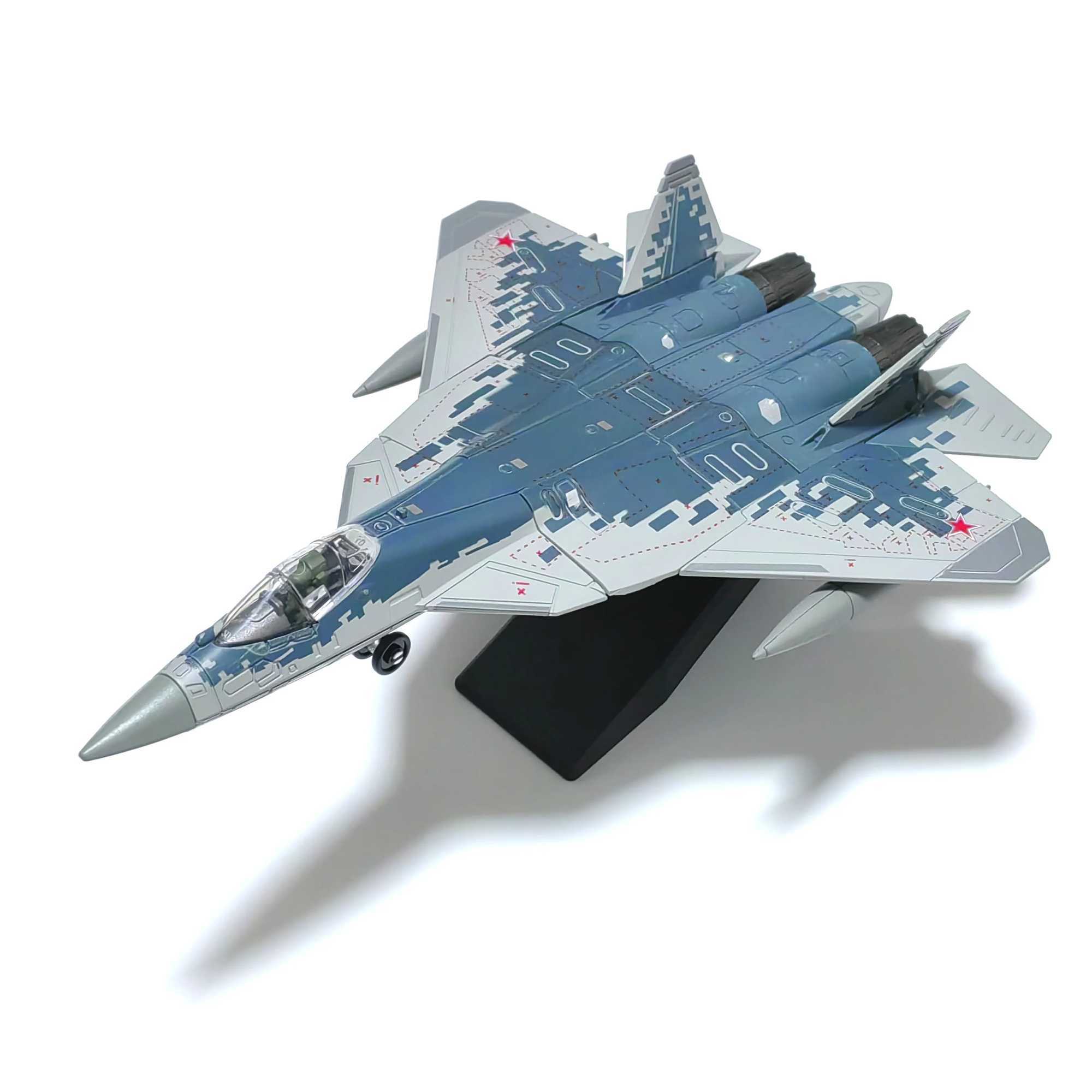 SU-57S Fighter 1/72 Plastic Assembly Scale Model including base Home placement collection and decoration Creative gift C251118