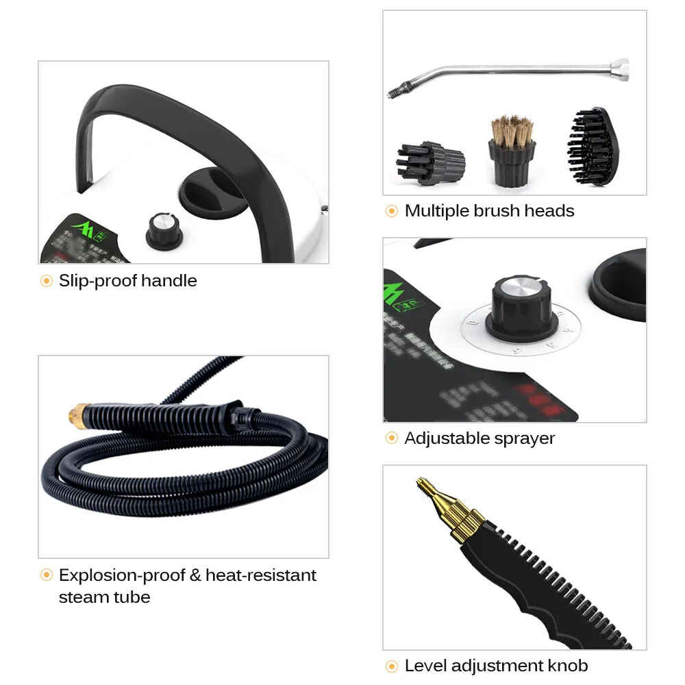 Portable Handheld Pressurized Steam Cleaner - 2500W with High Temperature for Effective Cleaning