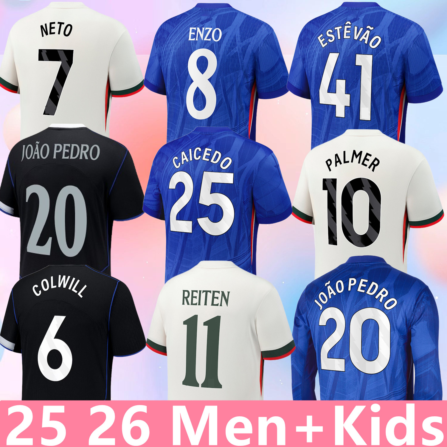 25 26 PALMER Caicedo CFC Nkunku Enzo JOAO PEDRO NETO Jackson soccer jerseys ChelseaSE Club Cup Disasi Fernandez Mudryk JAMES DELAP GITTENS football shirt men kids kit