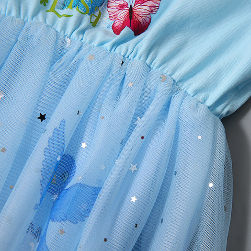 DISNEY kids designer clothes Summer dress for baby girl soft fabric design without label Elsa princess dress children's summer suit.