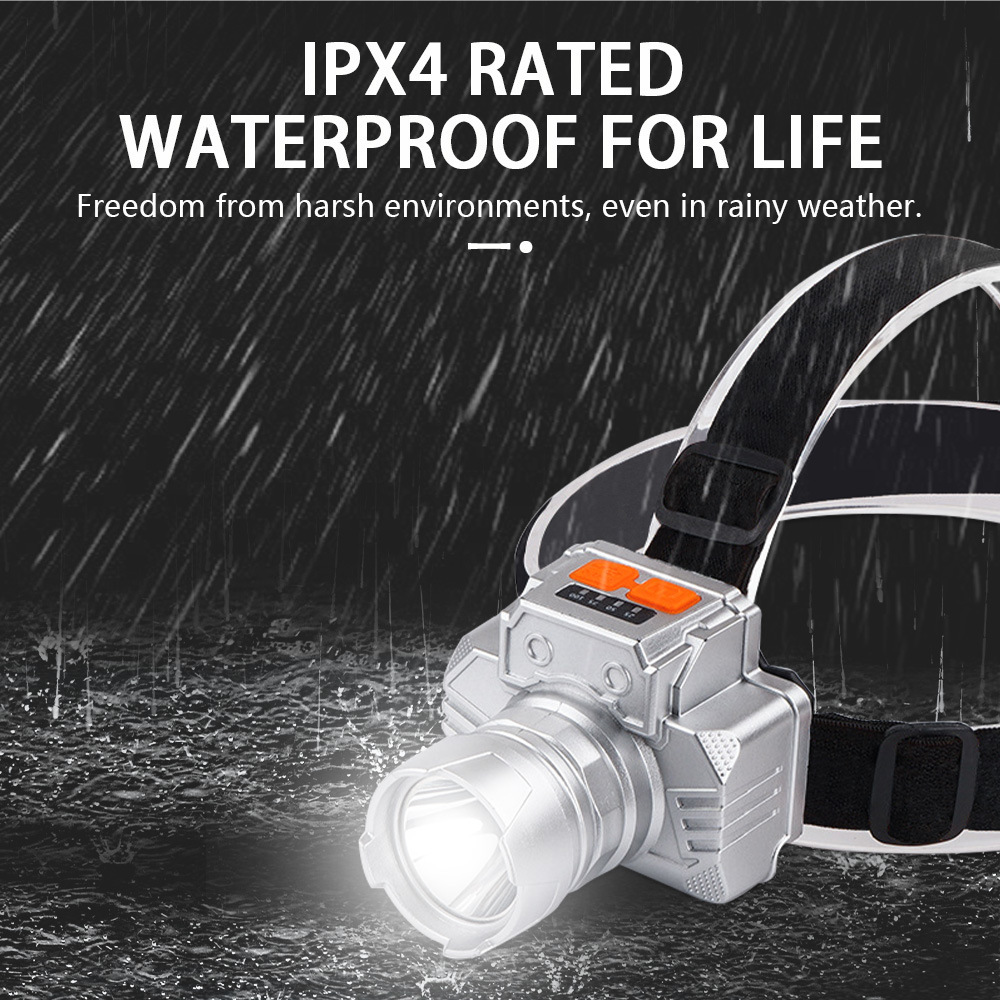 Strong Light led lights Headlight Lighting Long-Range Light Super Bright Outdoor Fishing USB Rechargeable Mining Lamp free shipping