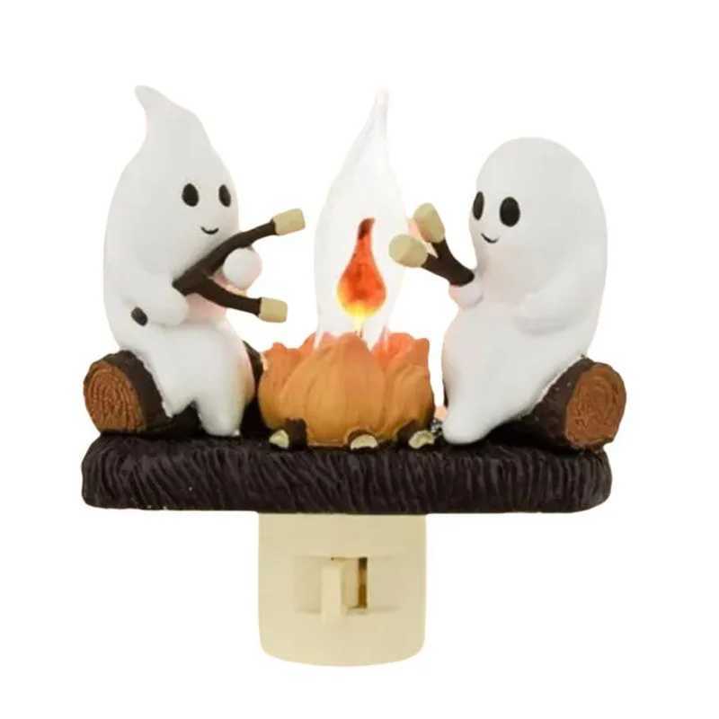 Halloween Ghost Campfire Fire Marshmallow Night Light Flickering Nightlight Gift M251118