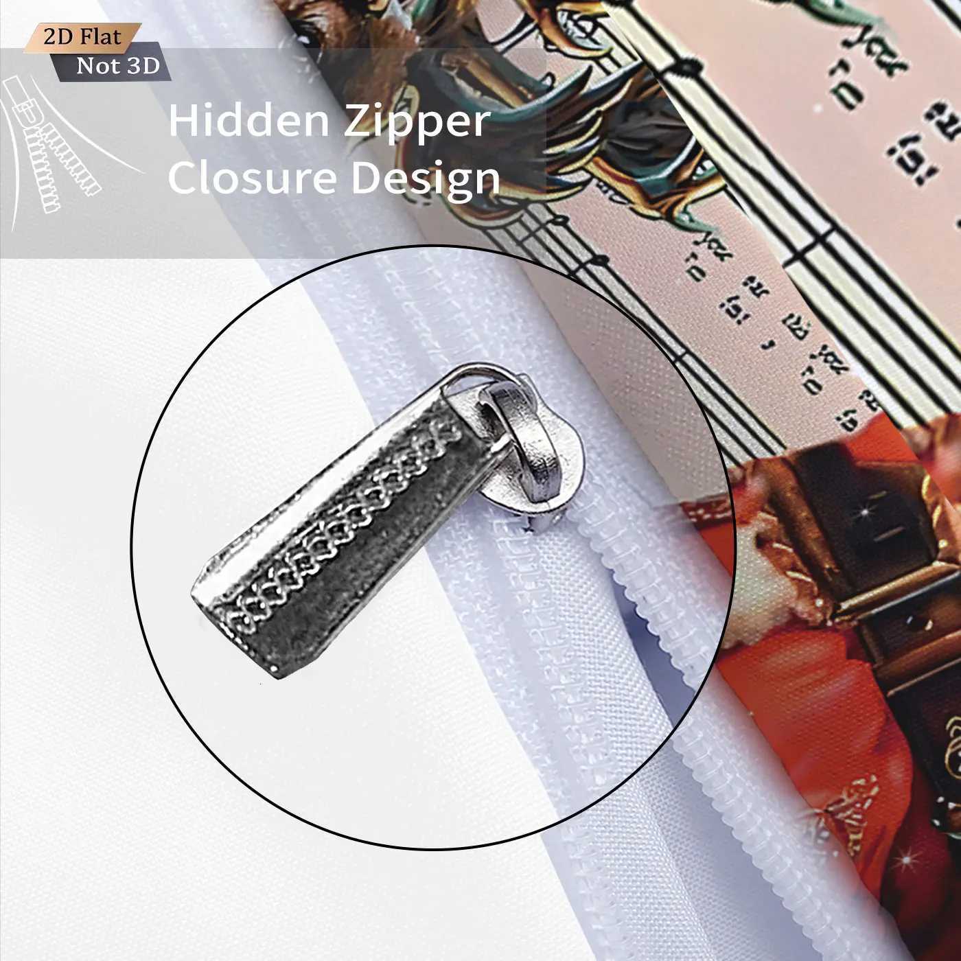 3pcs Santa Claus print coreless duvet set multi size bedroom dormitory bedding holiday decoration machine washableM251118