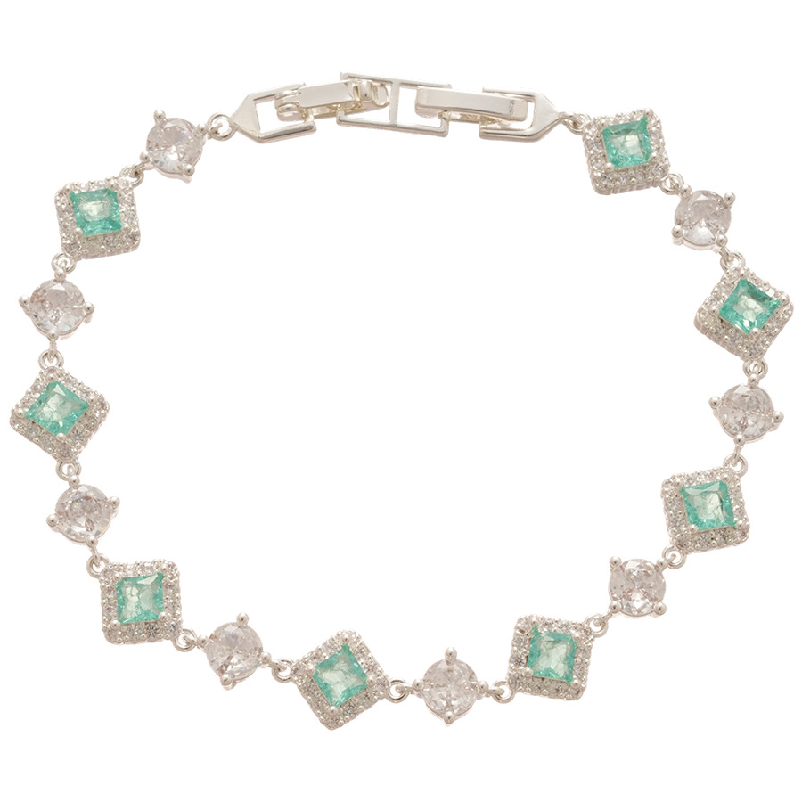 2025 New Zircon Rhombus Buckle Light Luxury Niche High-end Feel Bracelet Minimalist Style Elegant Exquisite Jewelry - view 9
