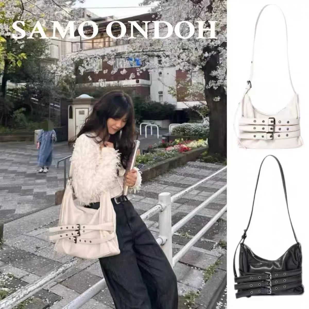 Korean celebrity Samoondoh motorcycle bag SAMO ONDOH bag shoulder strap cross body bag Song Yuqi same model Y250417