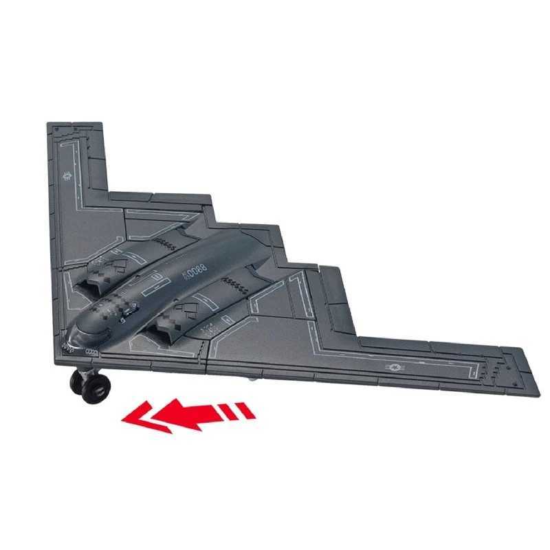 1200 Creative Military Series Building Blocks The B2 Ghost Stealth Bomber Fighter Model Home Decor Toys For Kids Christmas Gift C251118