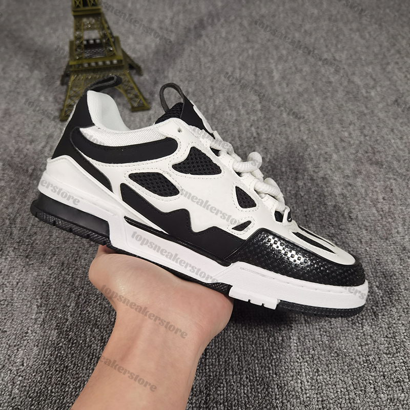 Luxurys mens casual shoes Men designer sneakers Skate Sneaker Marine White black Grey Green red pink low platform womens trainers navy purple snake sk