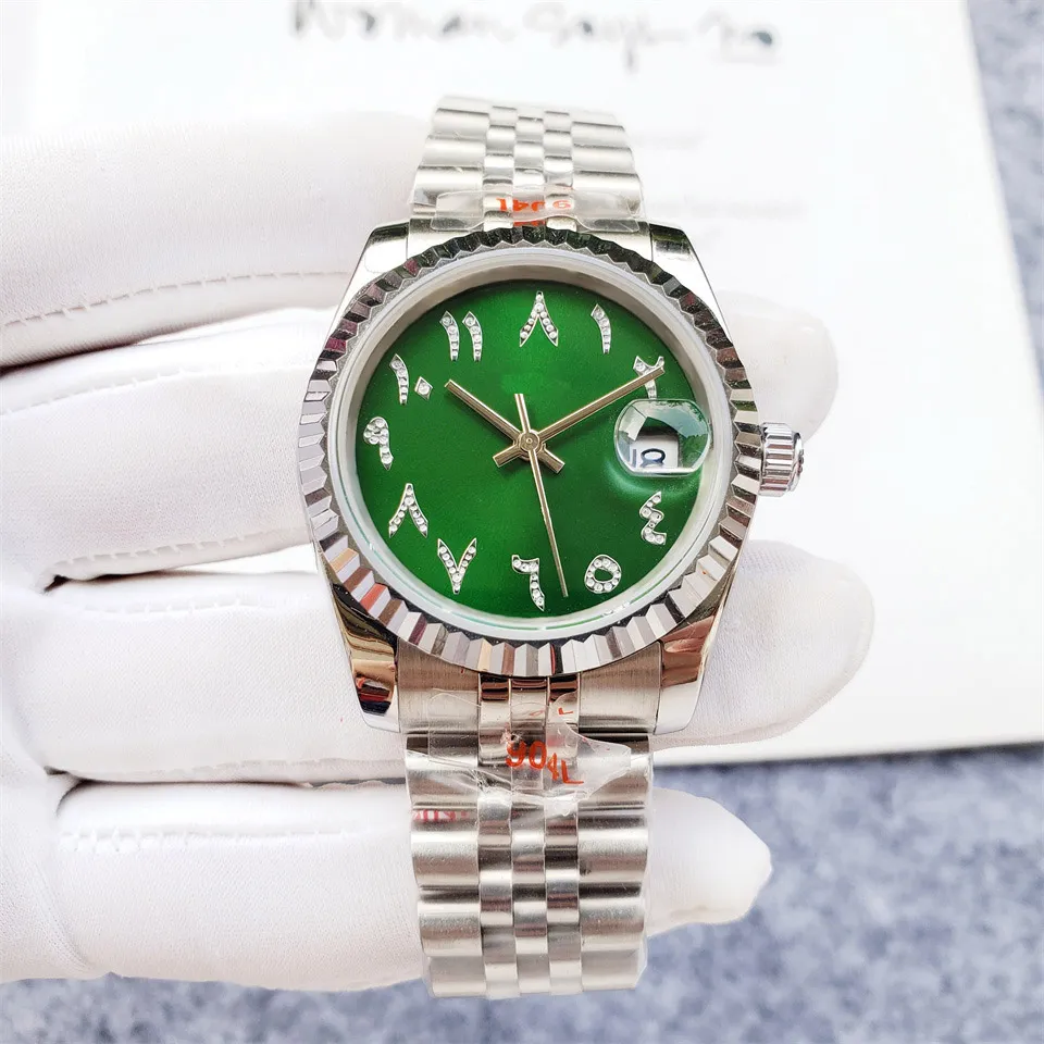 luxury Mens Automatic Mechanical Watch Automatic Calendar reloj de lujo 36mm Dial Stainless Steel Strap