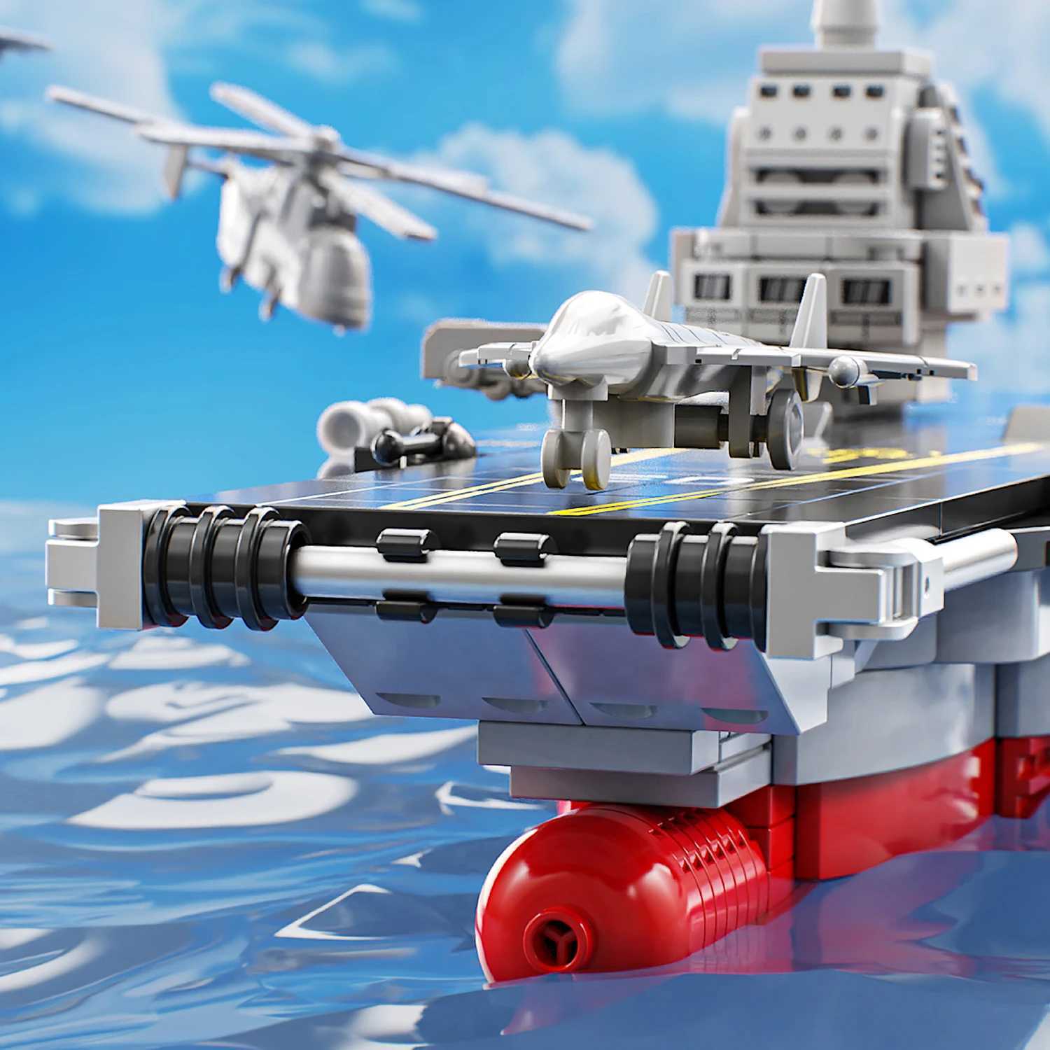 561PCS Aircraft Carrier Building Blocks Toys Model Assemble Puzzle Bricks Toy With Aircraft For Kid Adults Christmas Gifts C251118