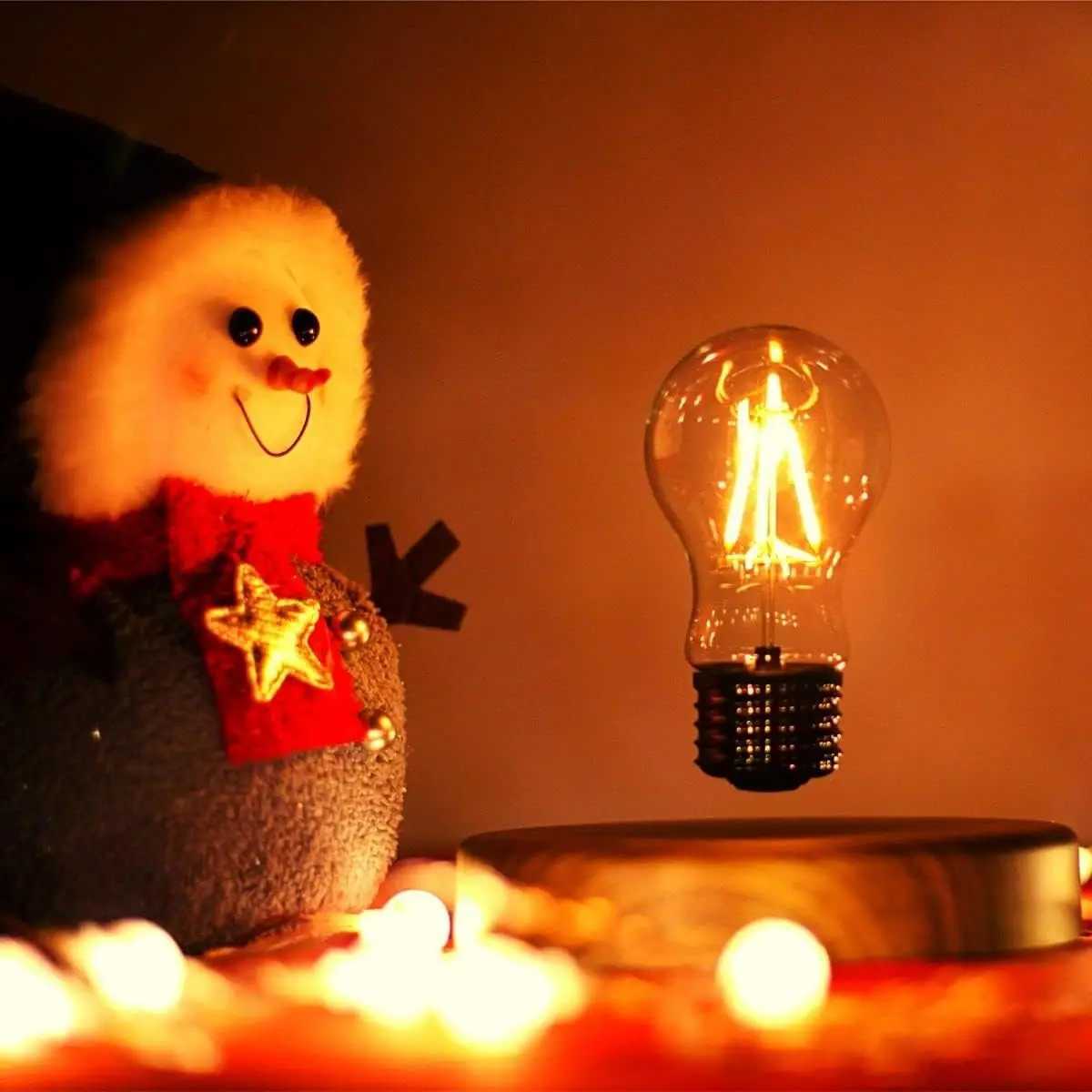 Wireless Levitating Magnetic Floating LED Desk Table Night Light 360 Degree Automatic Rotate Bulb Lamp for Gifts Room Office M251118