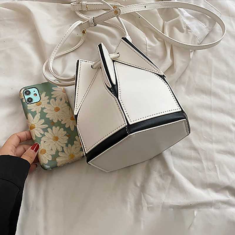 New Bucket Bag Fashion WomenS Handbag Pu Folding Bucket Bag Drawstring Crossbody BagW251118