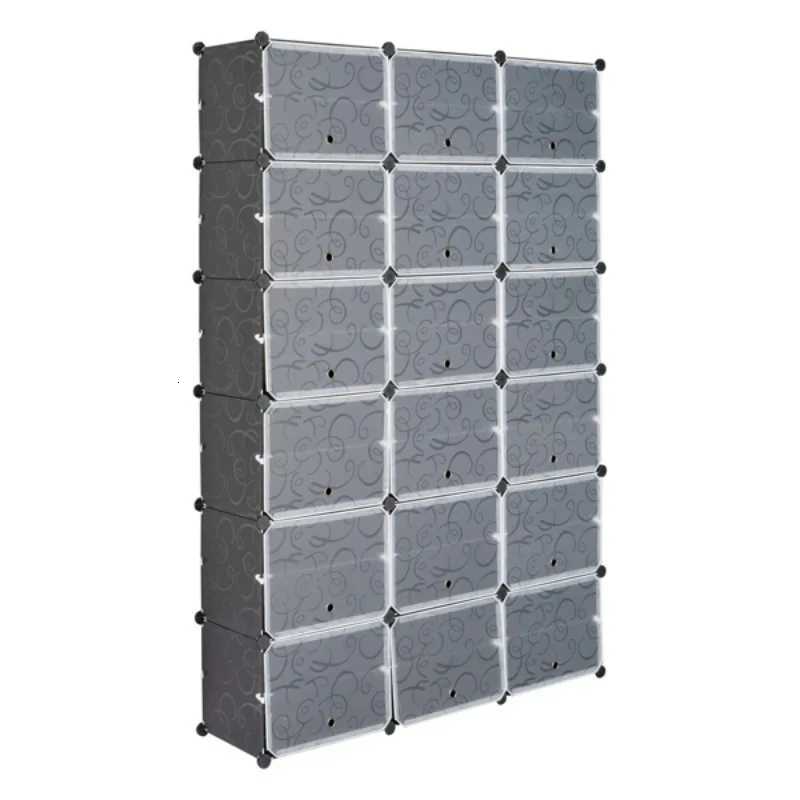 12-Tier Portable 72 Pair Shoe Rack Organizer 36 Grids Tower Shelf Storage Cabinet Stand Expandable for H Boots Slippers B H251117