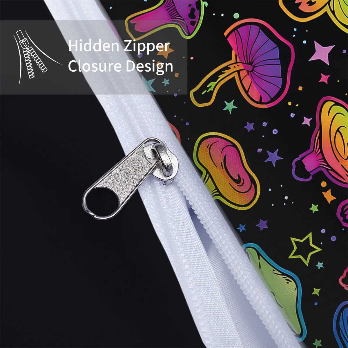 3-piece down duvet cover with gradient mushroom print 1 down duvet cover2 cases no core Halloween themed bedding setM251118