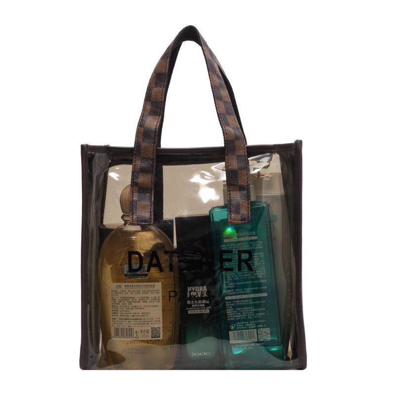 2025 New cosmetic bag with ins style waterproof PVC super popular large capacity portable handbag for women travel toiletries storage