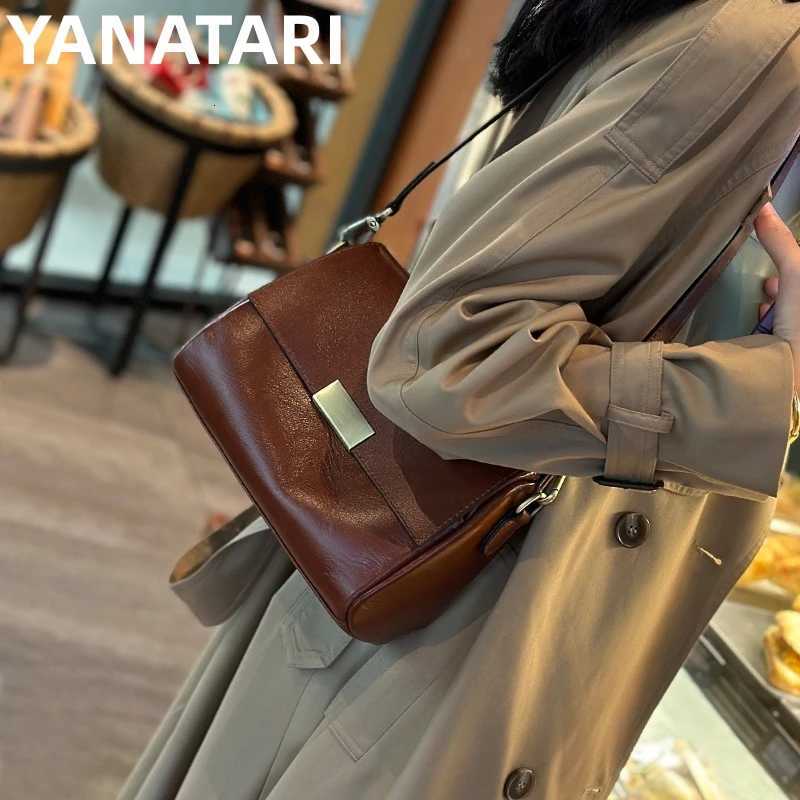 luxury handbags female crossbody bags Vintage Genuine leather women shoulder bag Small square bag soft leather cowhide fashionW251118