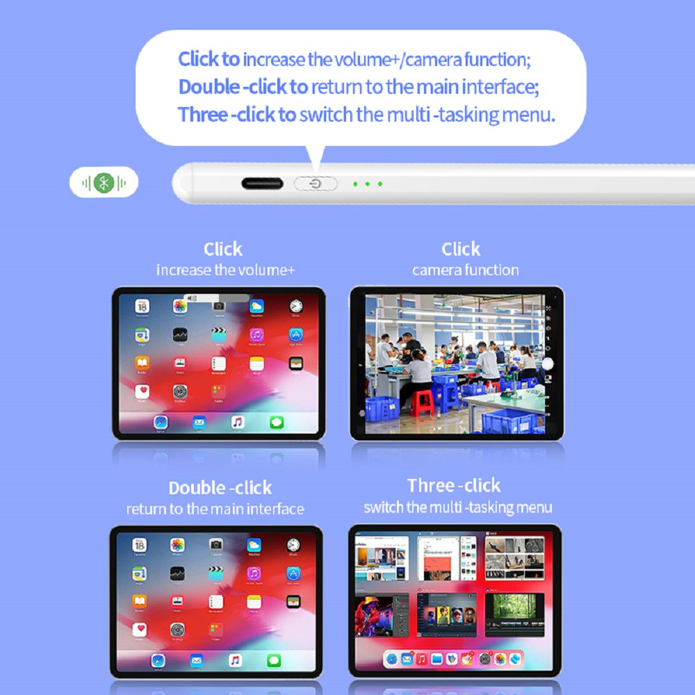 Wholesale Factory Stylish for Tablet Chargeable Touch Pen for iPad Capacitive Screen Pen Active Stylus Pen for Touch Screen