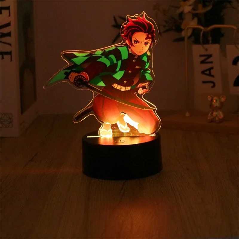 Anime Figures 3D Lamp Tanjirou Nezuko Zenitsu Led Night Light Remote Control Smart Touch Lamp Room Decor Birthday Christmas Gift M251118