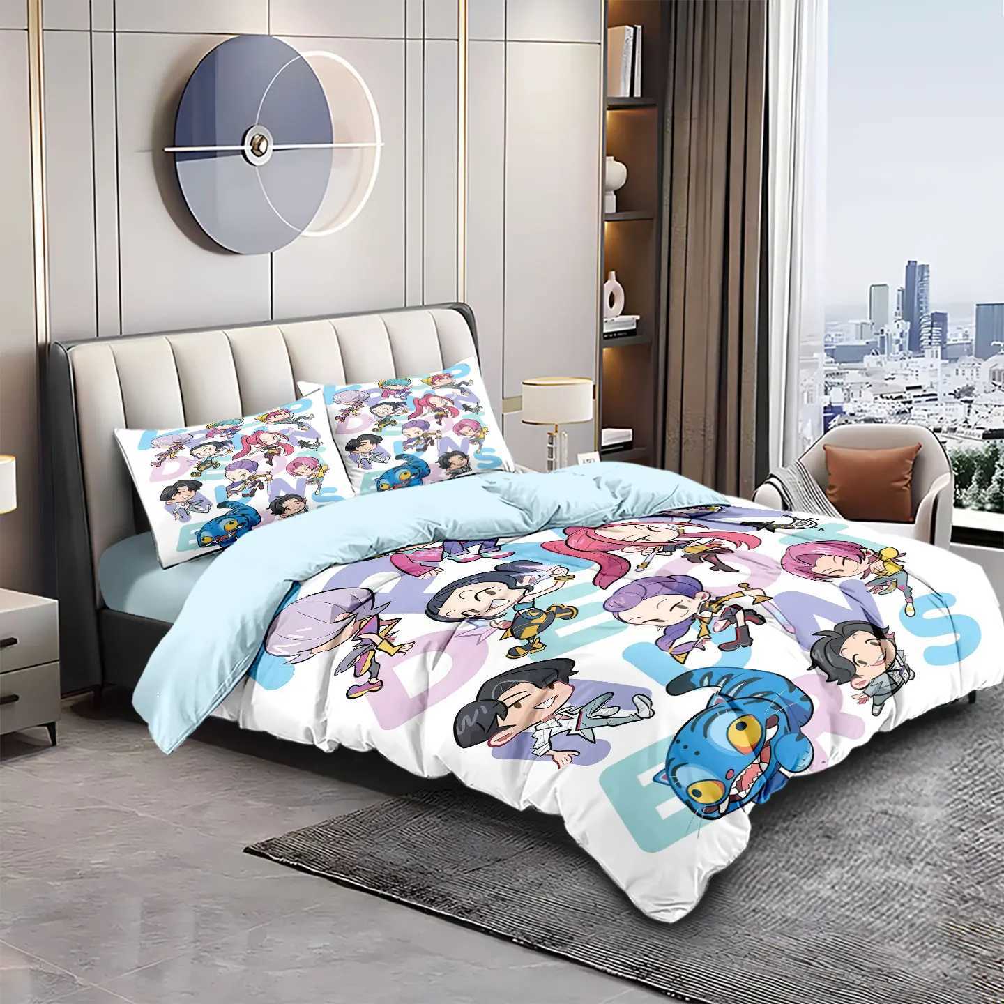 3pc Kopo boy group Print Bedding Set with Coreless Soft Comfortable Multi Size Machine Washable 1 Duvet Cover2 casesM251118