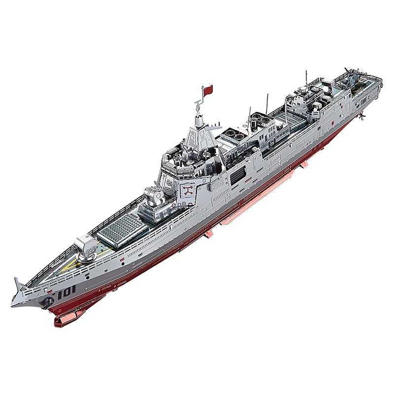 IRON STAR 3D Metal Puzzle 055 Destroyer 052D Guided Misslle Destroyer DIY Laser Cutting Jigsaw Toys for Adult Children C251118