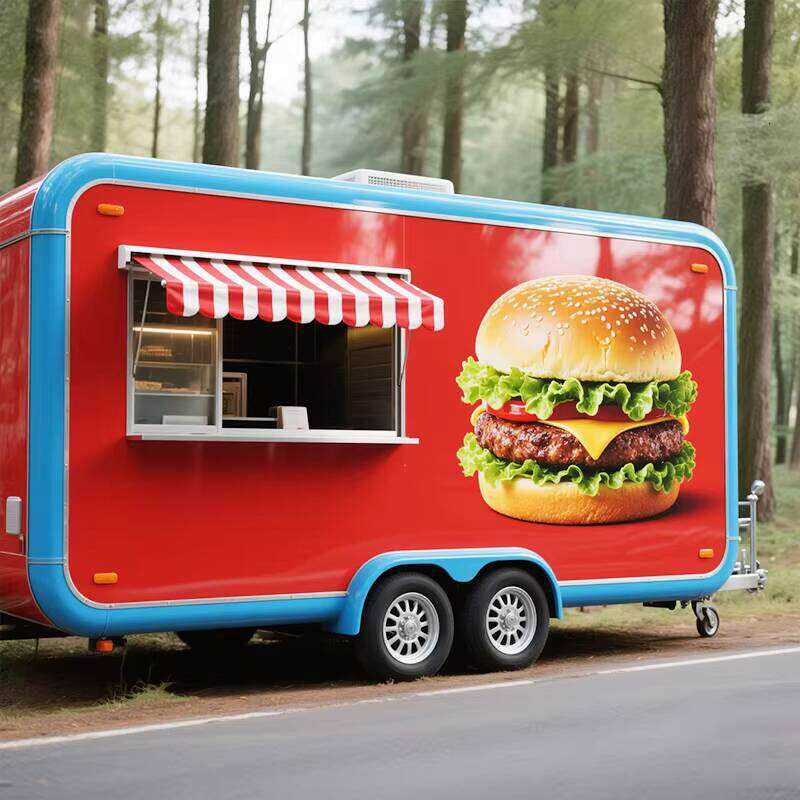 Custom 16 Ft Small Pizza Concession Fast Food Cart Van Trailer Mobile Food Truck with Full Kitchen Equipped for Sale