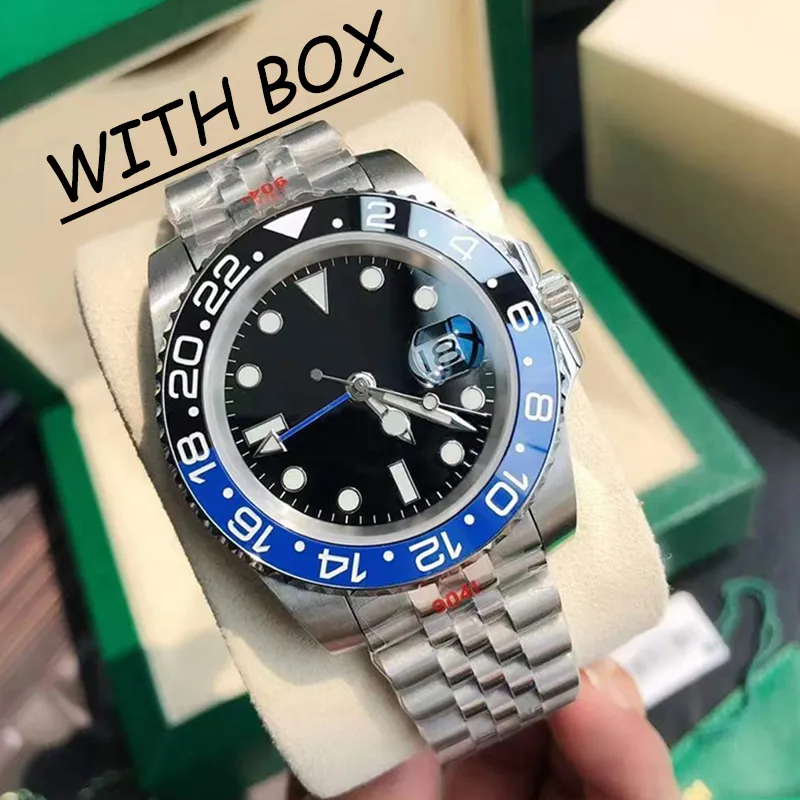 Orologio Mens Automatic Mechanical Watches 41MM full Stainless Steel Red blue Ceramic Sapphire glass Super Luminous Wristwatch Montre de luxe