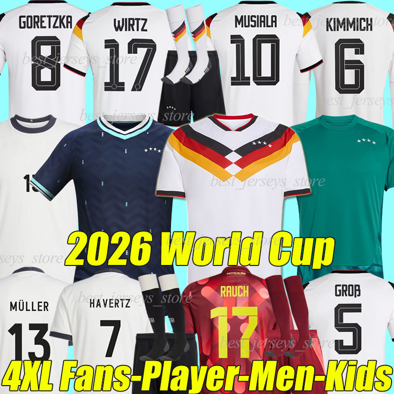 4XL 2026 GerMANys 125th WIRTZ Soccer Jerseys KIMMICH GNABRY LEWELING GORETZKA F.NMECHA ADEYEMI TAH BAUMANN fans player version Men Kids Kit Sock Football Shirt