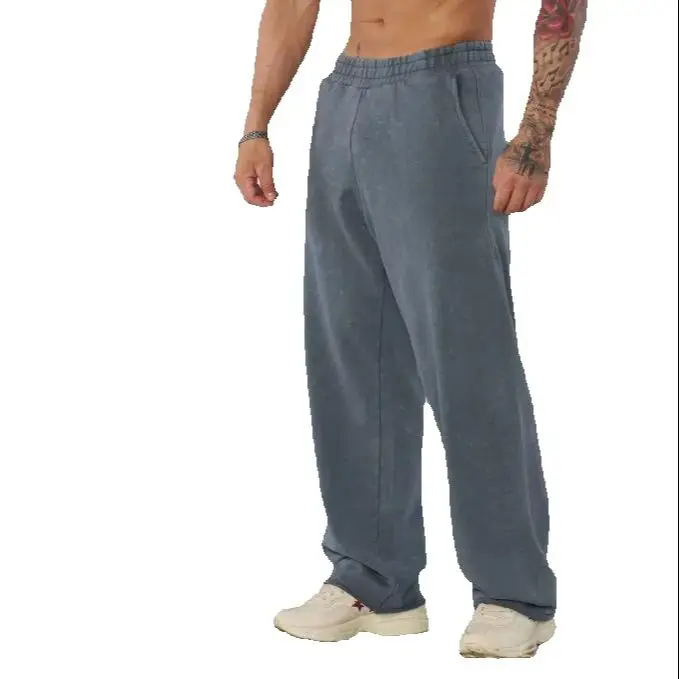 Fashion Sports Straight Pants Jogger Leisure Fitness Training Loose Trousers Men Hip Hop Casual Pure Color Casual Spring Autumn Bottoms XXL