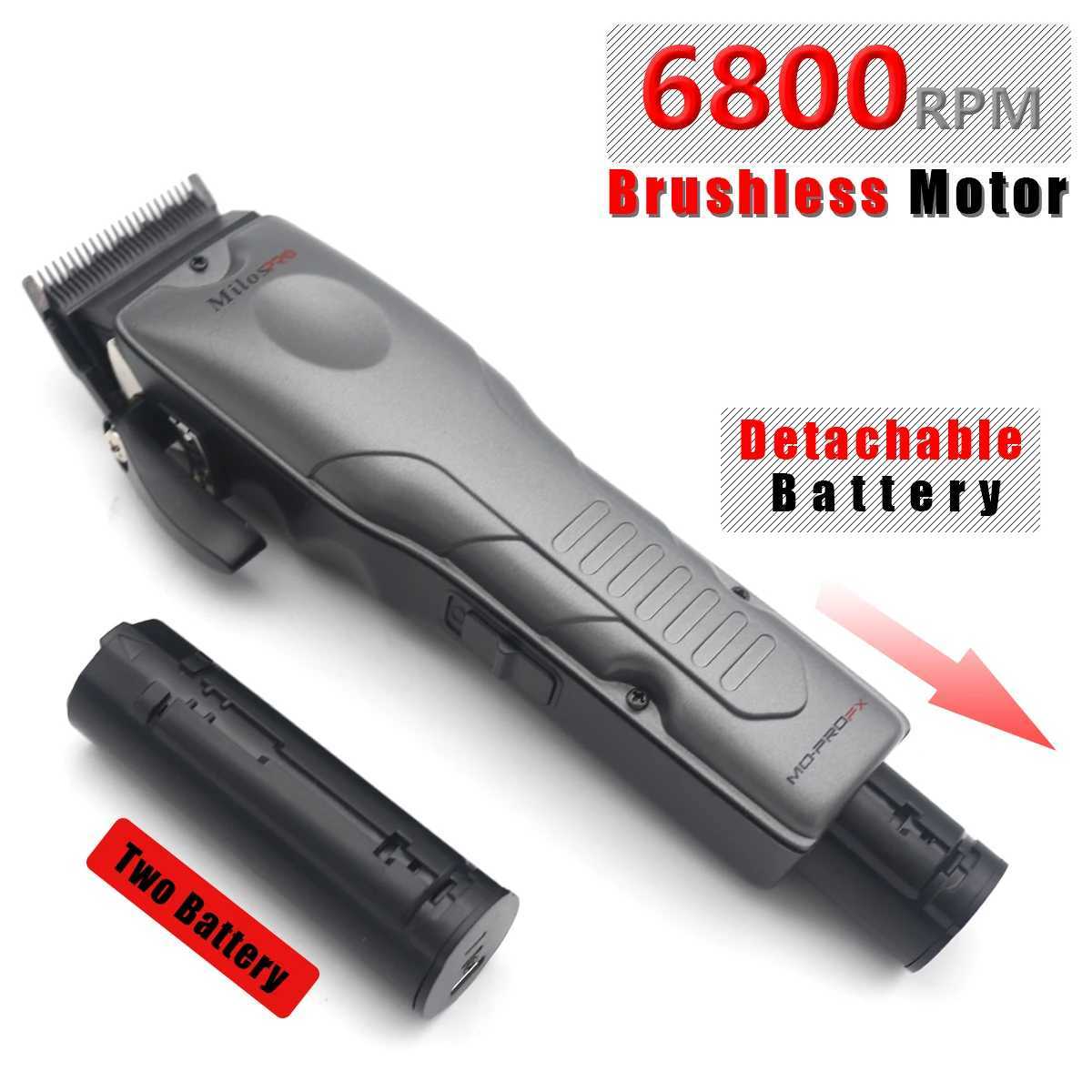 Professional Electric Hair Clipper Milos PRO Brushless Motor 6800RPM Two batteries detachable 5 adjustable length DLCW250418