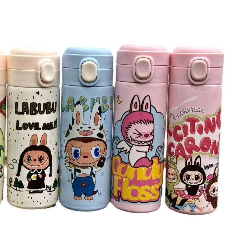 Cute Labubu Pea Stainless Steel Insulated Student Lightweight Drinking Cartoon Large Capacity Bouncing Cup 8ef8 040