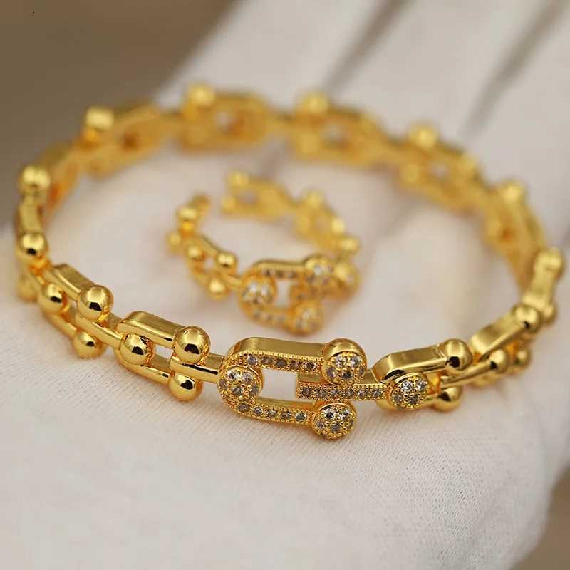 Stainless Stl Metal Crystal Geometric Banglesbracelets for Women Fashion Brand Jewelry Zirconia Bangles Accessories C251118