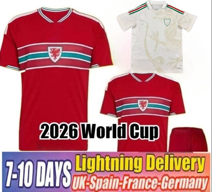 Wales Football Jersey 2026 World Cup Men 26 27 Home Away Fan Player Football Shirts JOHNSON N.WILLIAMS RODON T.ROBERTS CABANGO LEVITT S-4XL