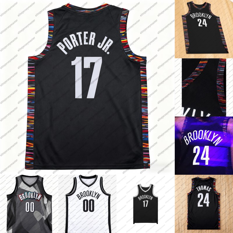 24 Cam Thomas 17 Michael Porter Jr. 2025-26 Nic Claxton Williams Mann Clowney Personalized Customized Basketball Jerseys Custom Any Number Name 222