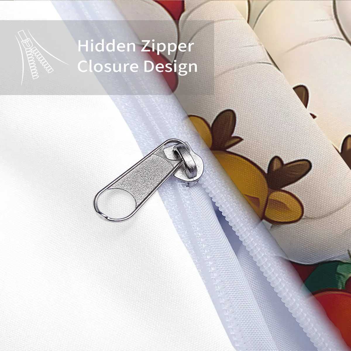 3pcs Cartoon Santa Claus Printed Chipless Duvet Cover Set Multi Size Dormitory Bedroom Soft and Comfortable Machine WashableM251118