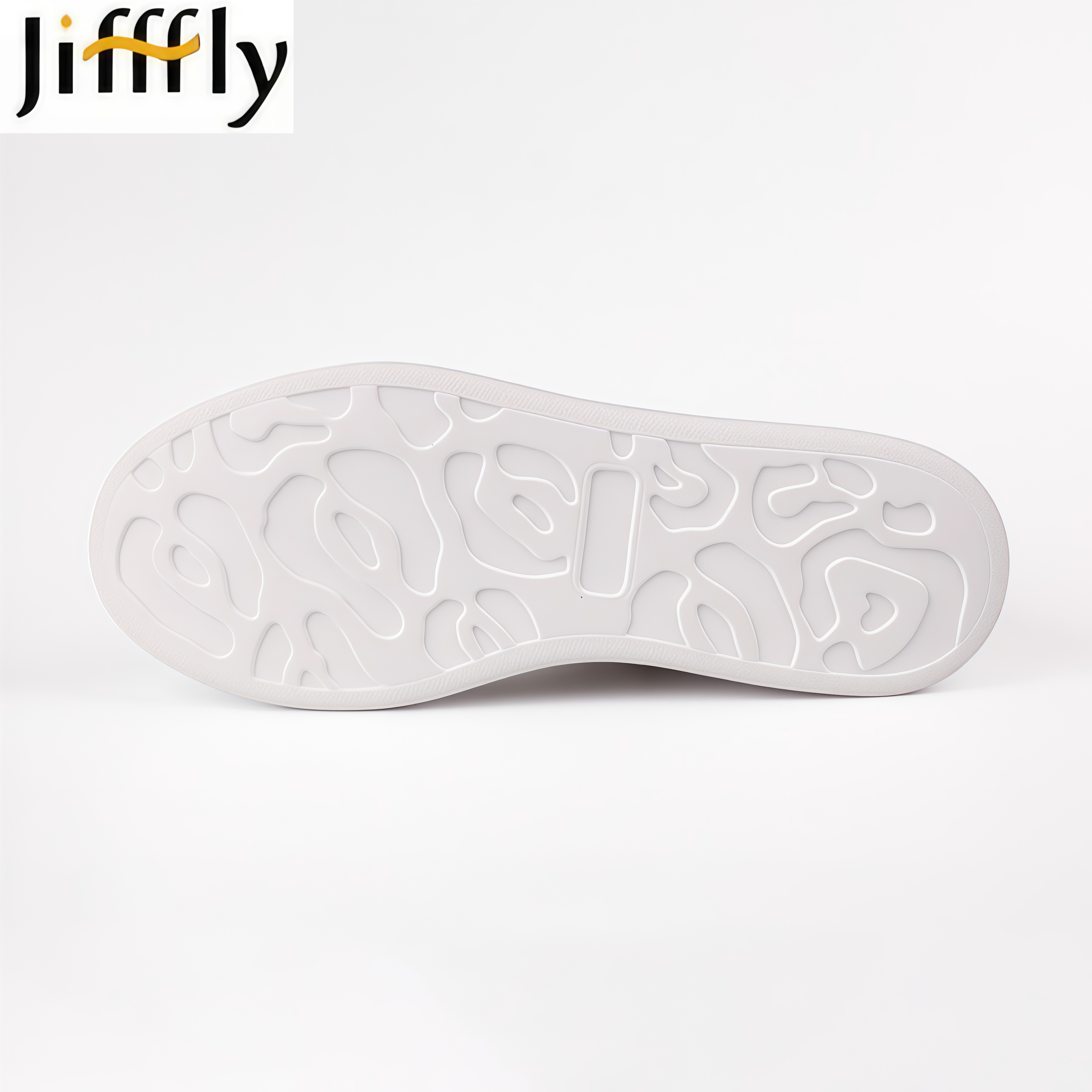 JIFFFLY Designer shoes with thick soles in white and black, suitable for both men and women's sports and casual wear. Women's boots are vers