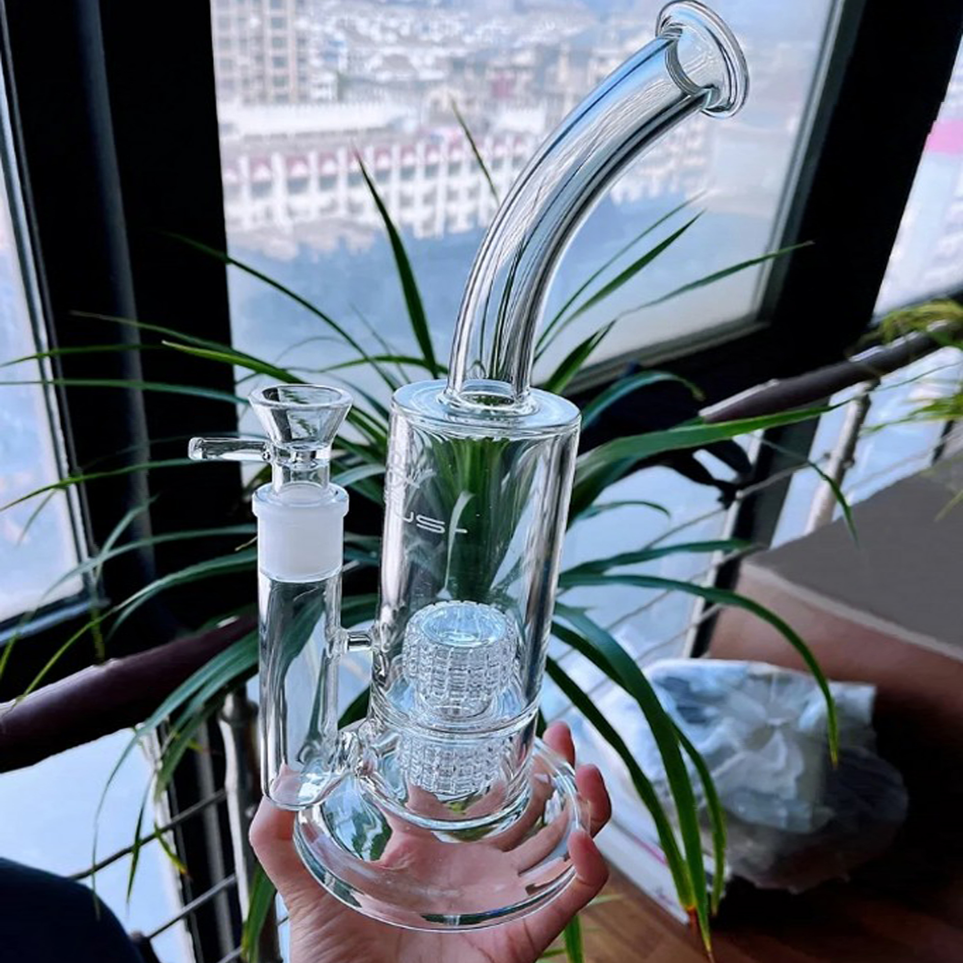 Big glass Bong Hookahs Smoking Glass Water Pipes Bubbler Thick Glass Water Bongs Oil With 18mm bowl