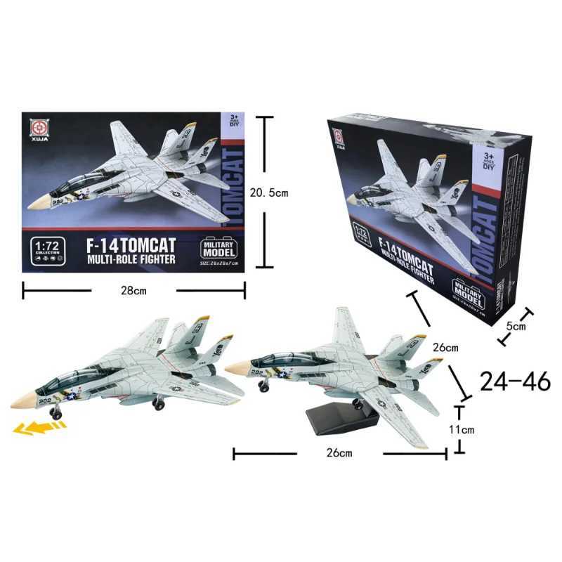 1 PCS DIY F14 Tomcat J-35 Stealth Su35s Multi-Purpose Fighter T90 Main Battle military model toys for gifts Children Plane Model C251118