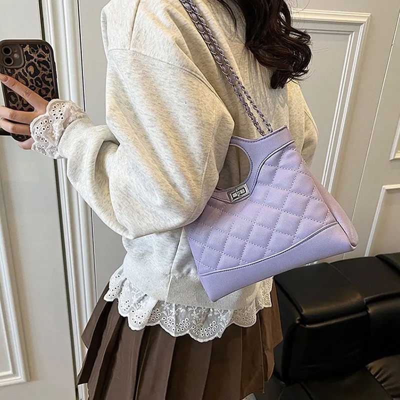 Diamond-Patterned Chain Bag New Ladies Fashion Commuter Tote Versatile Shoulder Crossbody BagW251118