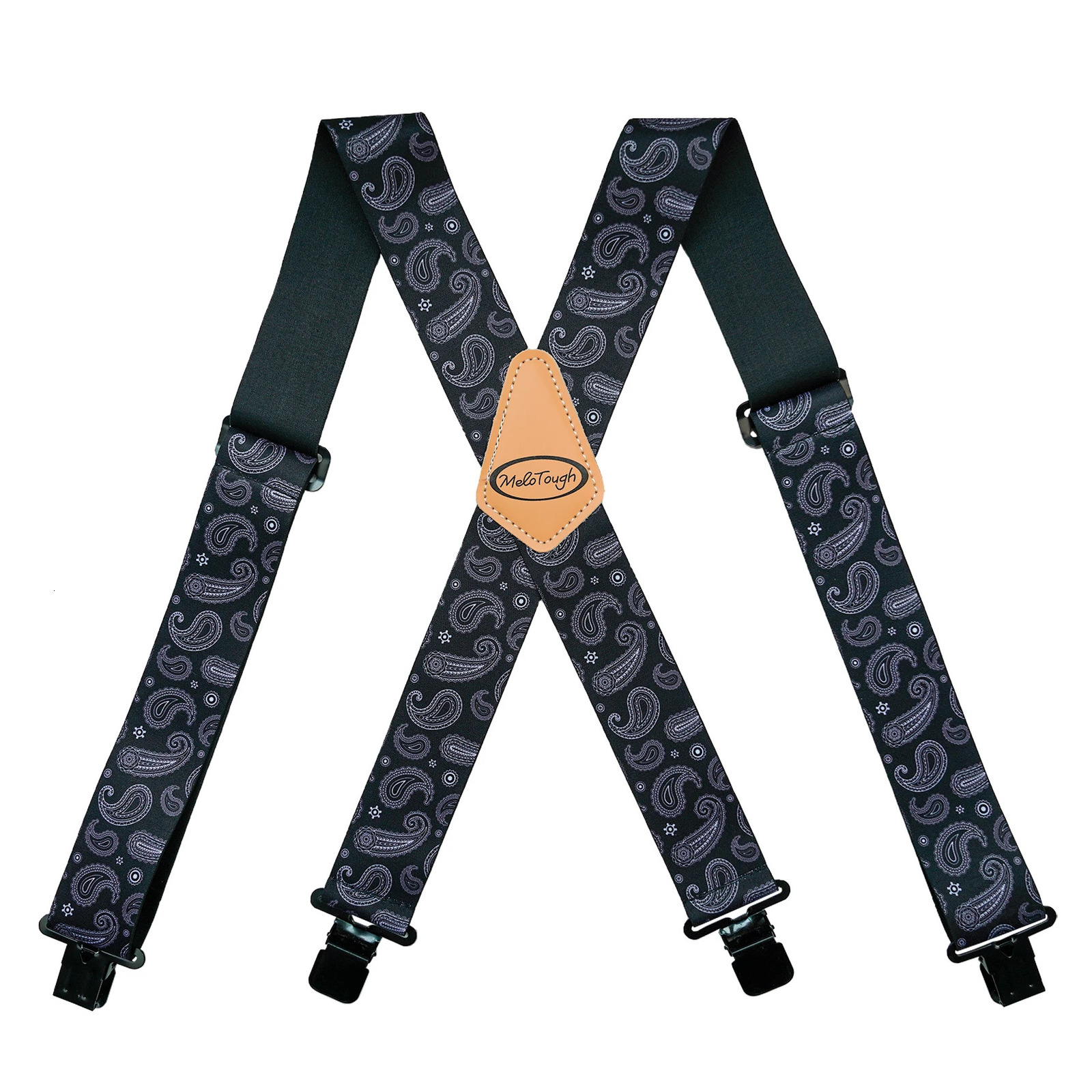 Mens Suspenders 2 Wide Adjustable and Elastic Braces X Shape with Very Strong Clips - Heavy Duty tape measure suspenders formen 250417