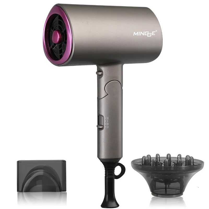Popular Foldable Hair Dryer 1800W Blue Light Negative Ion Super Silent US/EU/UK/Plug 110V/220V Home Barber RecommendedT251118