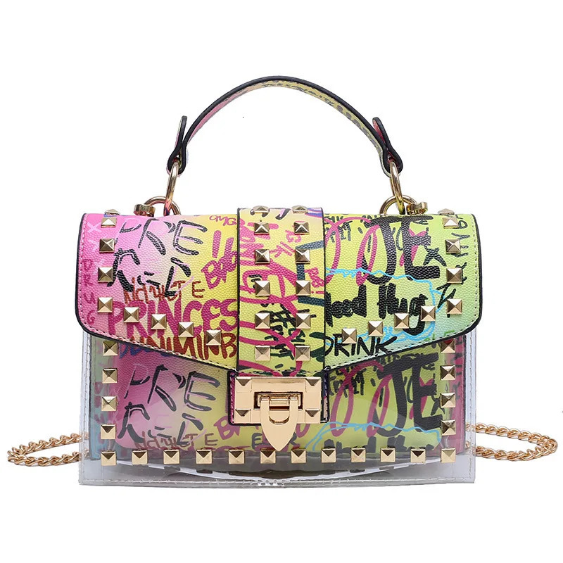 Women Studded Graffiti Crossbody Bags Fashion Shoulder Bag For Ladies Female er Handbags High Quality 250417